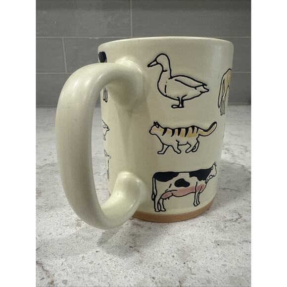 FARM SWEET FARM 16oz Mug Spectrum Animals Icon Cow Pig Cat Dog Rooster Horse NEW - Picture 4 of 4